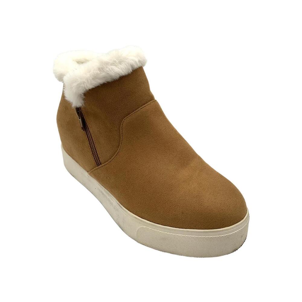 Urban Sport Women's Karlee Weather Resistant Wedge Bootie Tan - Medium